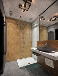 Лифт стиліндегі шағын ванна бөлмесінің дизайны