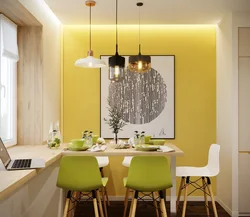 Kitchen dining area wall design photo