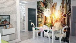 Kitchen dining area wall design photo
