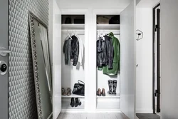 Wardrobe closet in the hallway photo design