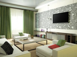 Living room interior wallpaper colors