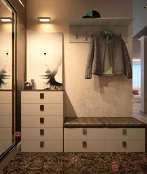 Design of a narrow hallway in a panel apartment