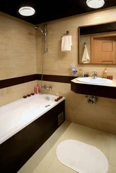 Bath with brown furniture photo