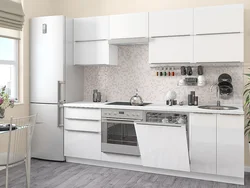 Color white gloss kitchen photo