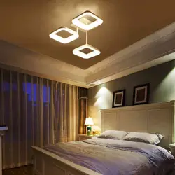 Ceiling lighting in the bedroom photo