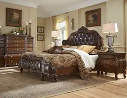 Дизайн Спальни В Классическом Стиле С Темной Мебелью