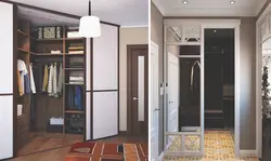 Built-in wardrobes in the hallway design