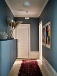 Blue walls in the hallway photo