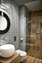 Дизайн проект ванной комнаты с душевой и ванной и туалетом