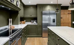 Khaki kitchen color photo