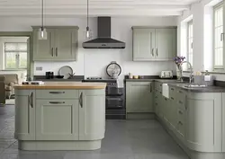 Khaki kitchen color photo