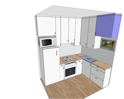 Design Project Of A Kitchen With A Refrigerator In Khrushchev