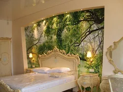 Photo On The Wall In A Modern Bedroom Interior