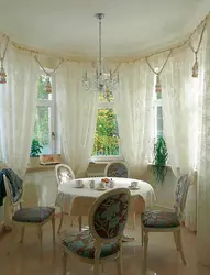 Curtains kitchen bay window design photo