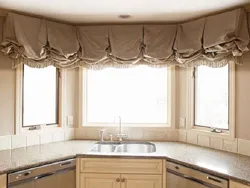 Curtains kitchen bay window design photo