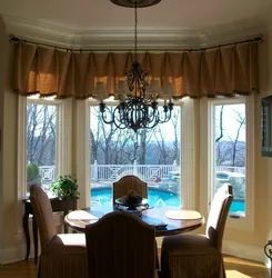 Curtains kitchen bay window design photo