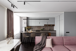 Современные дизайны кухни гостиной в стиле минимализм