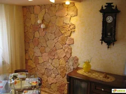 Kitchen design made of decorative stone