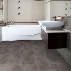 Tiles for bathroom floor in apartment photo