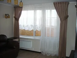 Living Room Interior With Balcony Door Photo