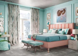 Color combination in the bedroom interior color