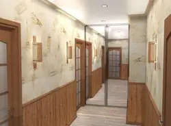 Koridor va koridordagi devorlarni laminat fotosurati bilan bezash