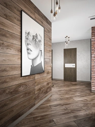 Decorating the walls in the corridor and hallway with laminate photo