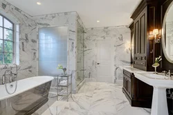 Photo of a bathroom modern design in marble