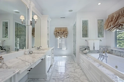 Photo of a bathroom modern design in marble