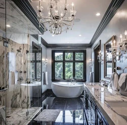 Photo Of A Bathroom Modern Design In Marble