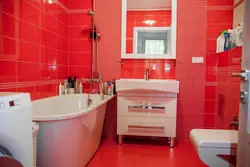 Ванна в красных тонах фото дизайн