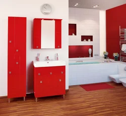 Bath in red tones photo design