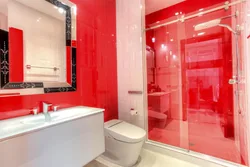 Bath In Red Tones Photo Design