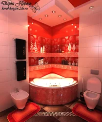 Ванна В Красных Тонах Фото Дизайн