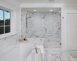 White marble bathroom design