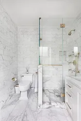 White marble bathroom design
