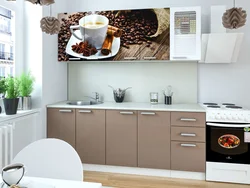 What color goes with coffee color in the kitchen interior
