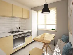 Kitchen design in a 7m2 panel house