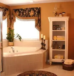 Ванна з акном дызайн штор