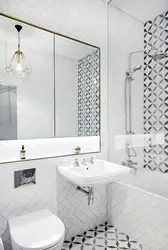 White Bathroom Design With Tiles