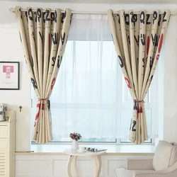 Curtains for the bedroom up to the window sill photo short modern