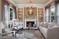 Living Room Design Photo In A House With A Fireplace In A Classic