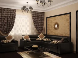 Living room interior chocolate
