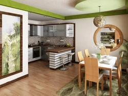 Photo of kitchen and dining room in one room