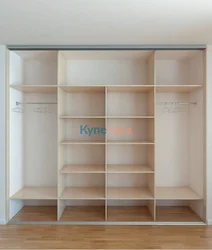 Built-in wardrobe in the bedroom photo of shelves inside