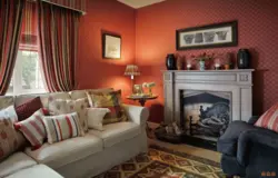 Terracotta living room interior photo