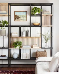 Modern Shelving In The Living Room Interior