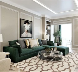 Design with emerald living room sofa
