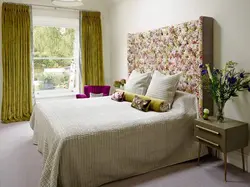 Curtains With Flowers In The Bedroom Interior Photo