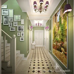 Green hallway interior photo